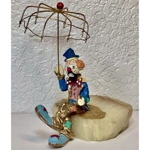 Ron Lee Clown Figure‎ With Wired Umbrella -Signed Dated '87-Limited #61/5500 VTG